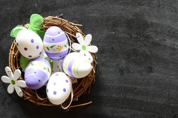 Easter background with eggs — Stock Photo, Image