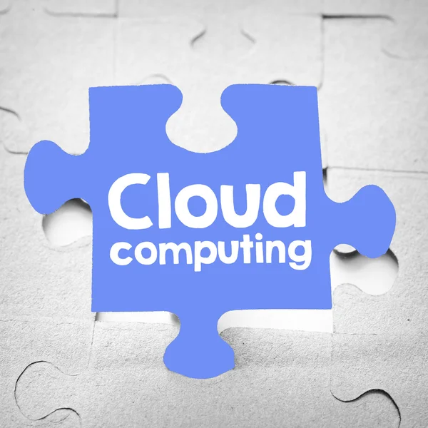 Cloud computing On  puzzle — Stock Photo, Image