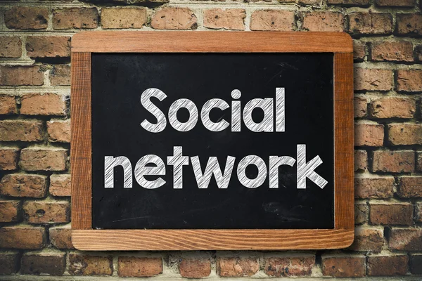 Social network on Blackboard — Stock Photo, Image