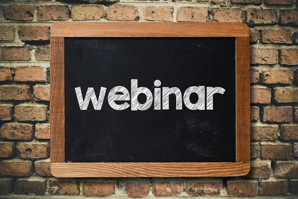 Webinar on Blackboard — Stock Photo, Image