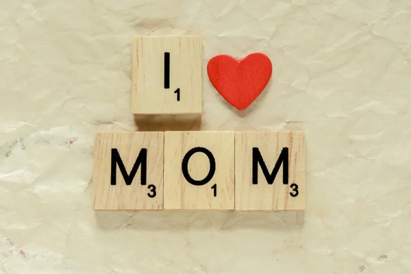 Lettere ortografia Amo mamma — Foto Stock