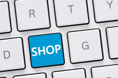 Bilgisayar klavye ile Dükkanı düğme