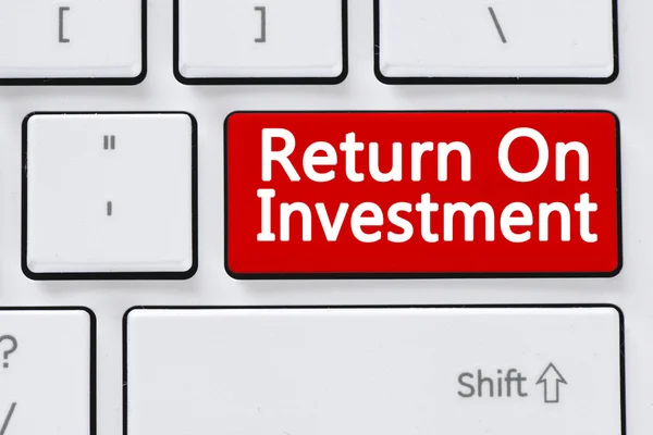 Keyboard with return on investment — Stock Photo, Image