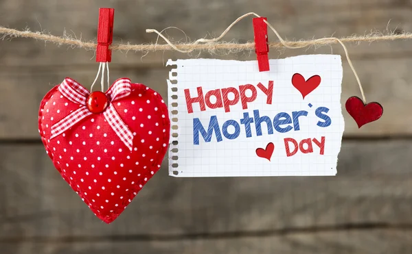 Mensagem do Dia da Mãe Feliz — Fotografia de Stock