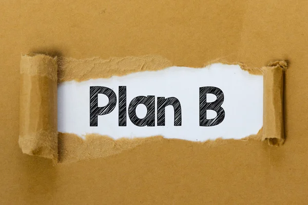 Torn paper with plan B — Stock Photo, Image