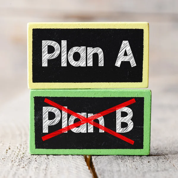 Plan a oder Plan b Tafeln — Stockfoto