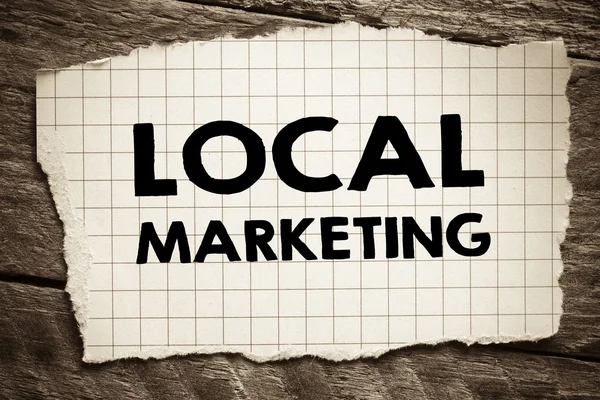 Marketing locale su foglio cartaceo — Foto Stock