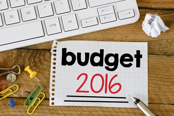 Budget 2016 Signer avec stylo — Photo