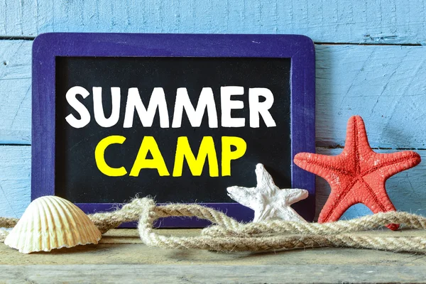 Summer camp  on blackboard — Stock Photo, Image