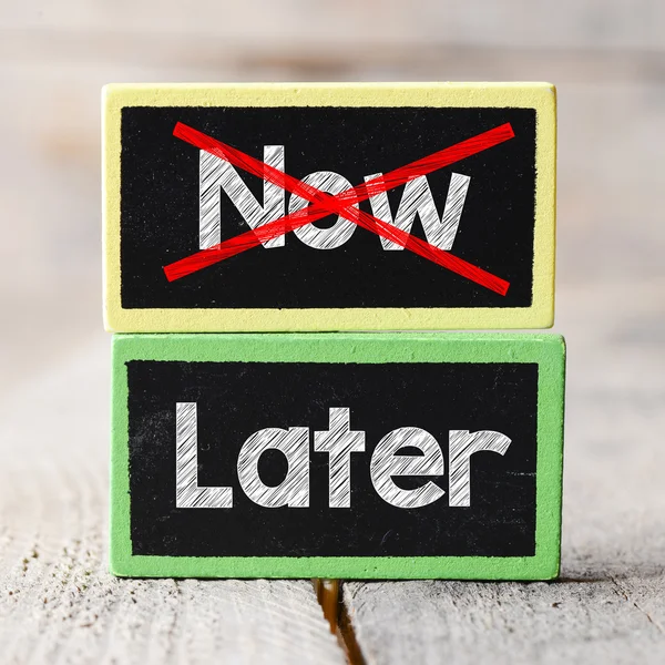 Now and Later option — Stock Photo, Image