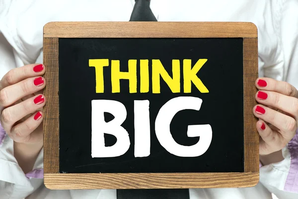 Blackboard with  think big — Stock Photo, Image