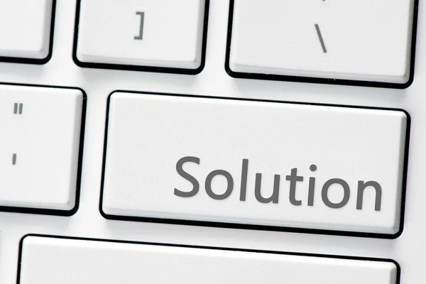 Keyboard with solution button — Stock Photo, Image