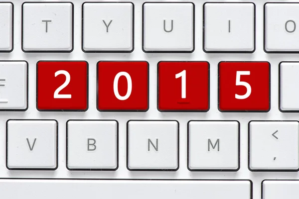 Toetsenbord met 2015 knop — Stockfoto