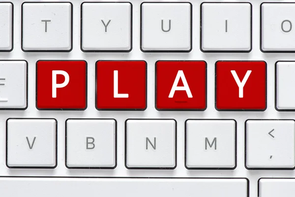 Tastatur mit Play-Taste — Stockfoto