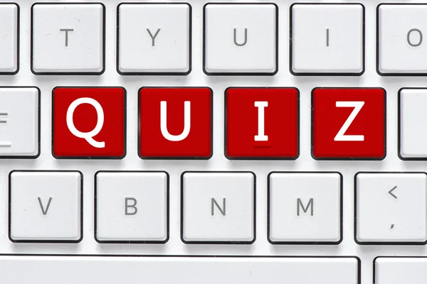Keyboard with quiz button — Stock Photo, Image