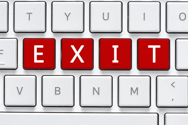 Keyboard with  exit  button — Stock Photo, Image