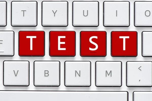 Toetsenbord met knop testen — Stockfoto