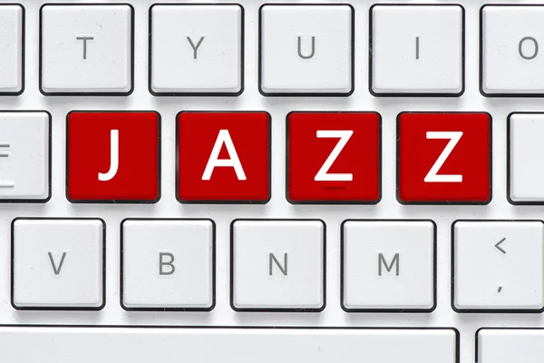 Tangentbord med jazz-knappen — Stockfoto