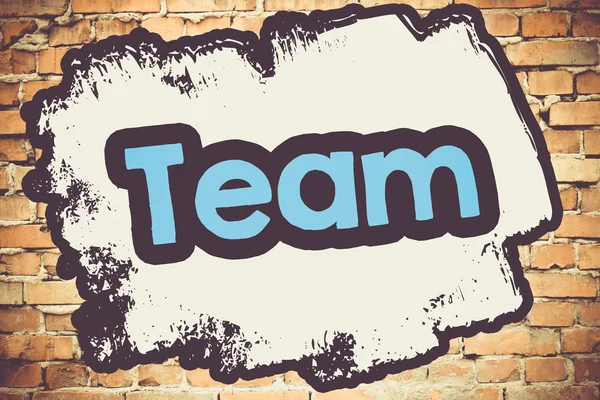 Team word On brick wall — Stock Photo, Image