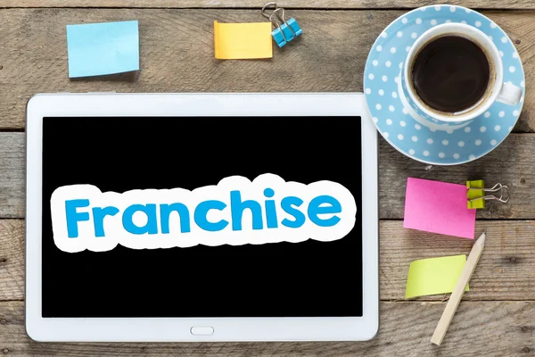 Franchising sul computer Tablet — Foto Stock