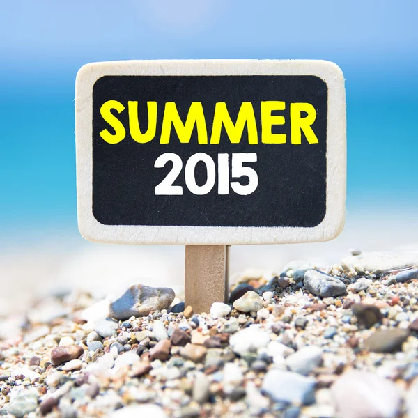 Verão 2015 em chalkboard — Fotografia de Stock