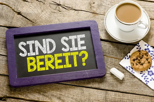 Sind sie bereit på blackboard — Stockfoto