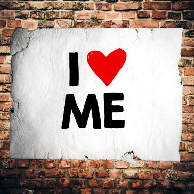 Paper with I love me clipart