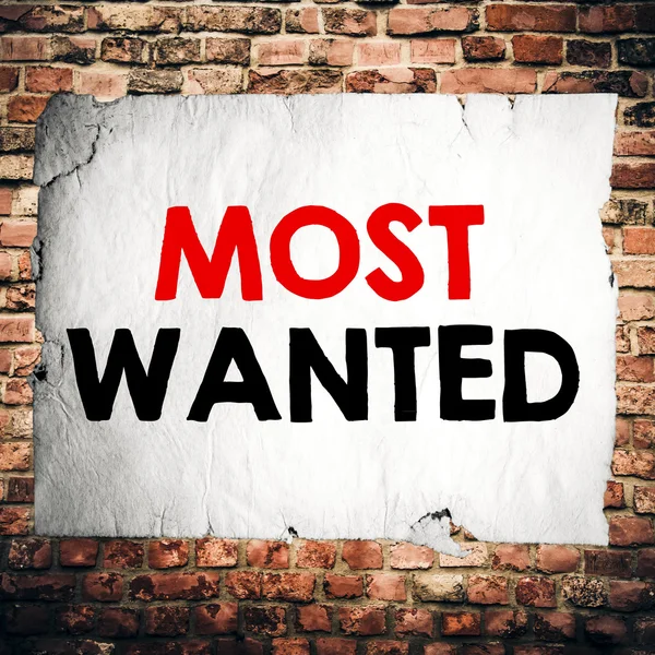 Paper with most wanted — Stock Photo, Image