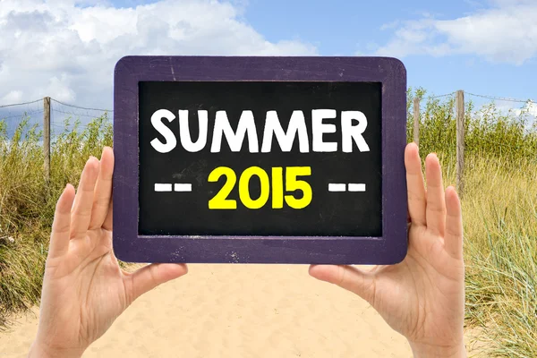 Μαυροπίνακας με το καλοκαίρι του 2015 — Φωτογραφία Αρχείου
