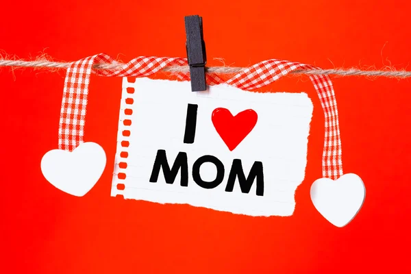 Mensagem escrita Eu amo a mãe — Fotografia de Stock