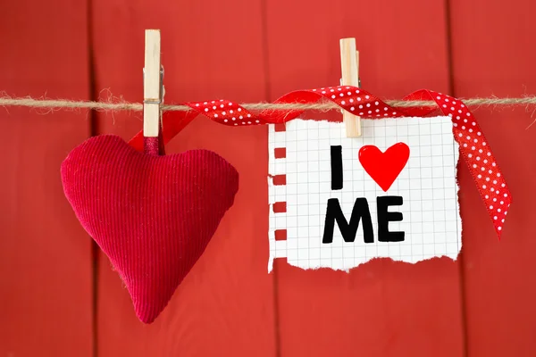 Mensaje escrito I love me — Foto de Stock