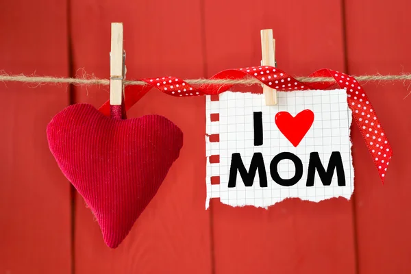 stock image Message written I love mom