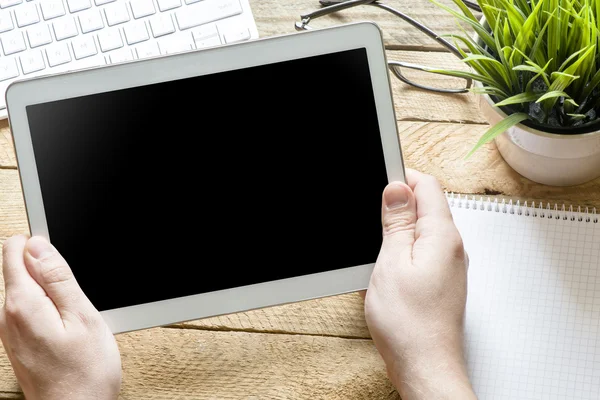 Man with Tablet computer — Stock Photo, Image