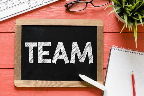 Yazı tahtası üzerinde takım kelime Handwritten