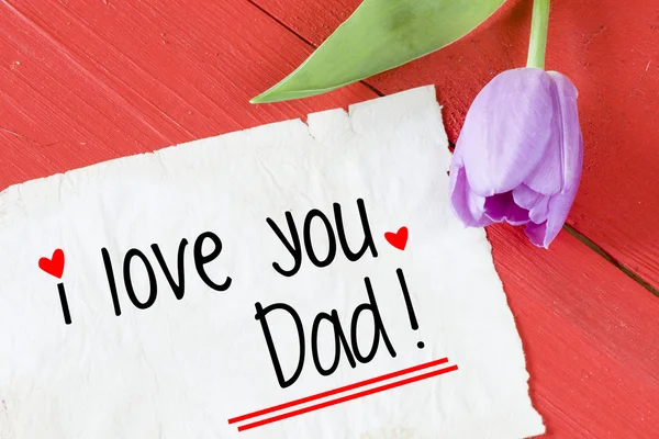 Card with I love you dad — Stock Photo, Image