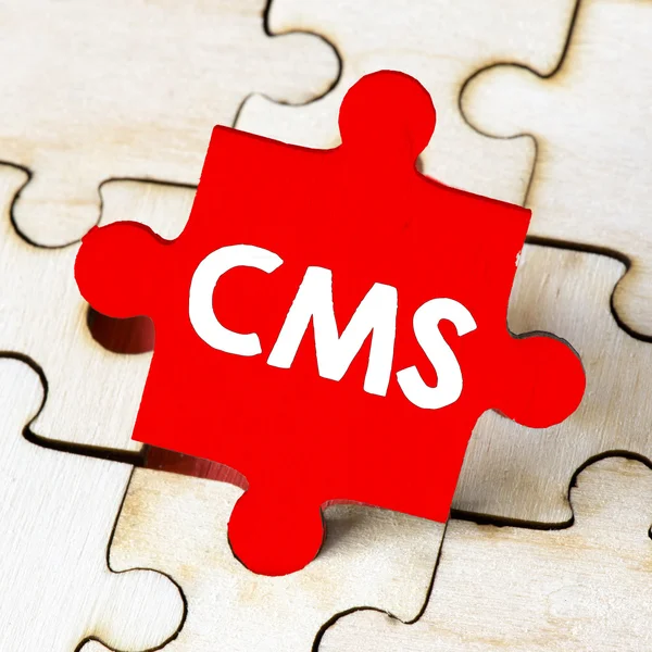 Cms sign on puzzle — Stock Photo, Image