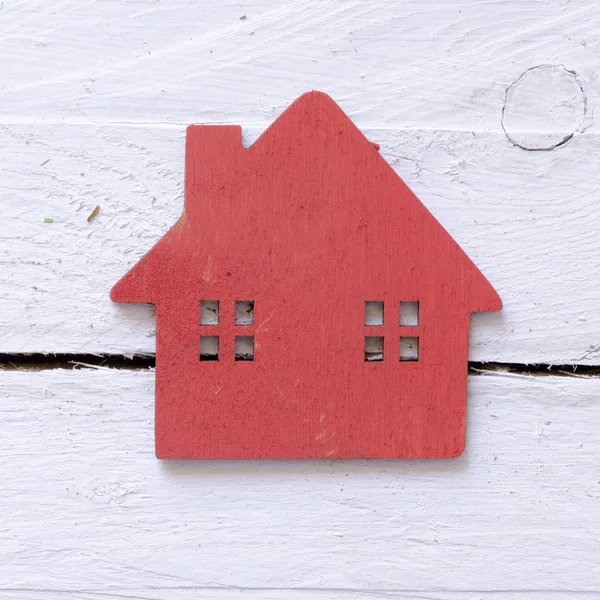 Red Toy houten huis — Stockfoto