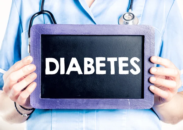 Palabra de diabetes en pizarra —  Fotos de Stock