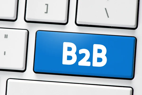 Tangentbord med b2b-knappen — Stockfoto