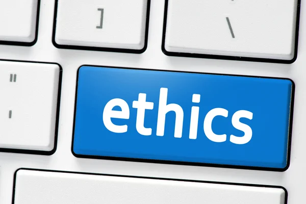 Keyboard with ethics button — Stock Photo, Image