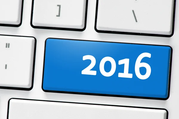 Toetsenbord met 2016 knop — Stockfoto