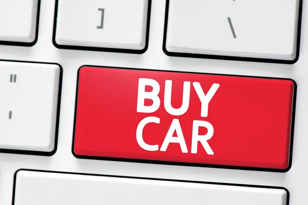 Teclado com botão comprar carro — Fotografia de Stock