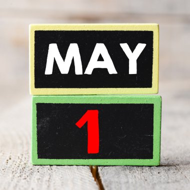 karatahtalar üzerinde 1 Mayıs
