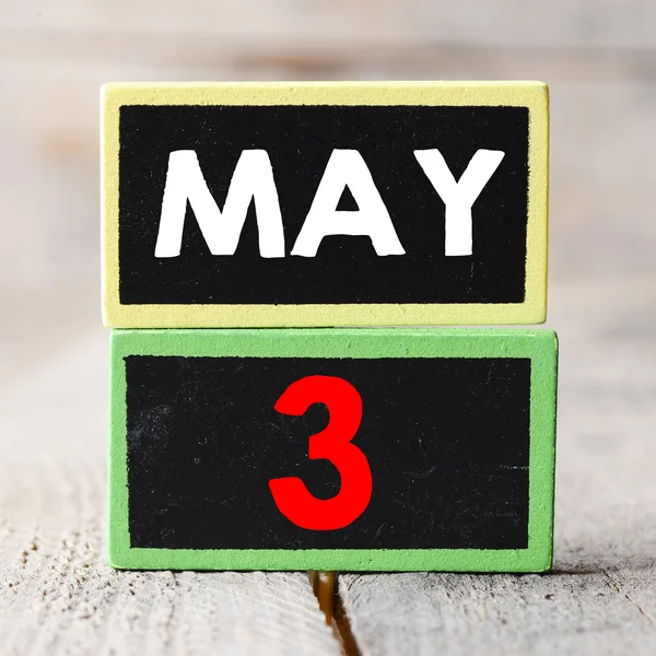 3 mei op schoolborden — Stockfoto