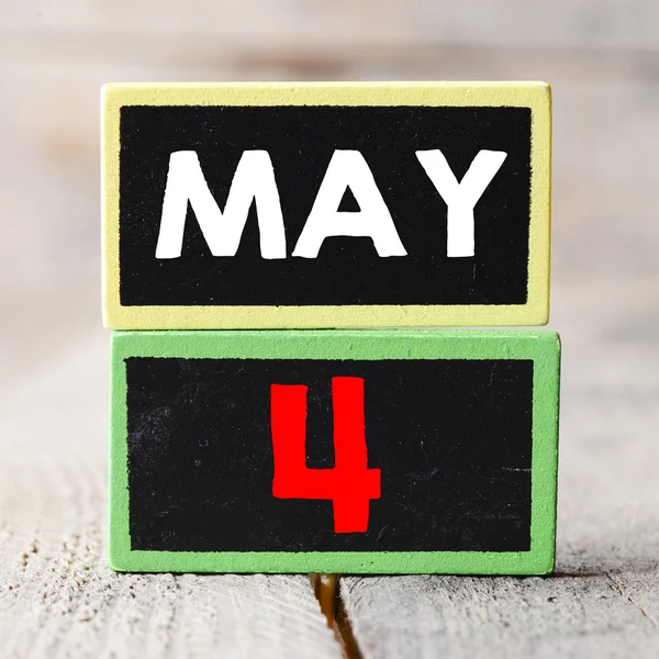 May 4 on blackboards — Stock Photo, Image