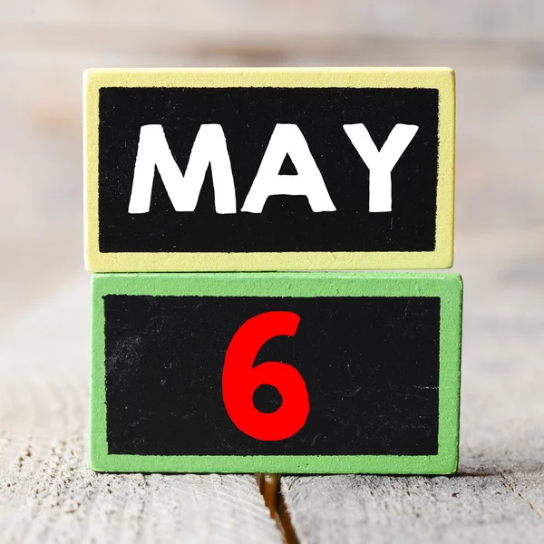 6. Mai auf Tafeln — Stockfoto