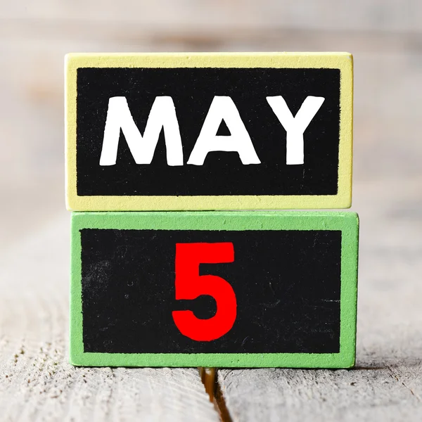 May 5 on blackboards — Stock Photo, Image