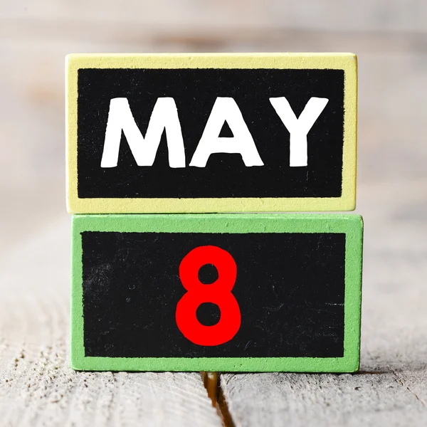 May 8 on blackboards — Stock Photo, Image