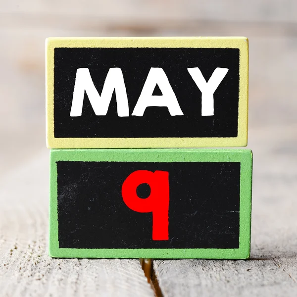 May 9 on blackboards — Stock Photo, Image