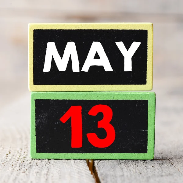 13 maj på svarta tavlor — Stockfoto